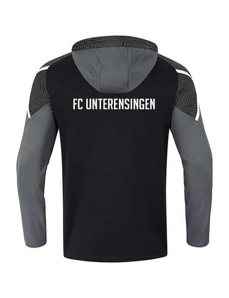 JAKO Kapuzensweat Performance schwarz/anthrazit inkl. Wappen u. Vereinsname